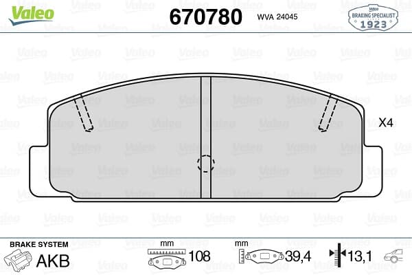 Fren Balatası Arka Mazda 323 626 2.0 98>02 Mazda 6 03>10 Premacy 99-05